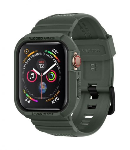 Spigen pasek Rugged Armor Pro do Apple Watch 4 / 5 / 6 / SE 44 mm zielony TFO BRA010867