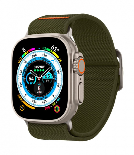 Spigen pasek Fit Lite Ultra do Apple Watch 4 / 5 / 6 / 7 / 8 / SE / Ultra (42 / 44 / 45 / 49 Mm) khaki TFO BRA013305