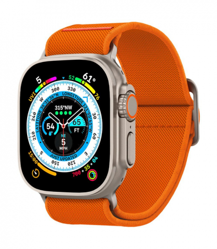 Spigen pasek Fit Lite Ultra do Apple Watch 4 / 5 / 6 / 7 / 8 / SE / Ultra (42 / 44 / 45 / 49 Mm) pomarańczowy TFO BRA013307