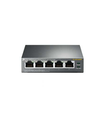 TP-Link TL-SG1005P Switch 5x RJ45 1000Mb/s, 4x PoE, Desktop TP-LINK TL-SG1005P