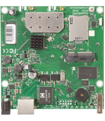 MikroTik RB912UAG-2HPnD Router WiFi 2,4GHz, 1x RJ45 1000Mb/s, 1x miniPCIe MIKROTIK RB912UAG-2HPND