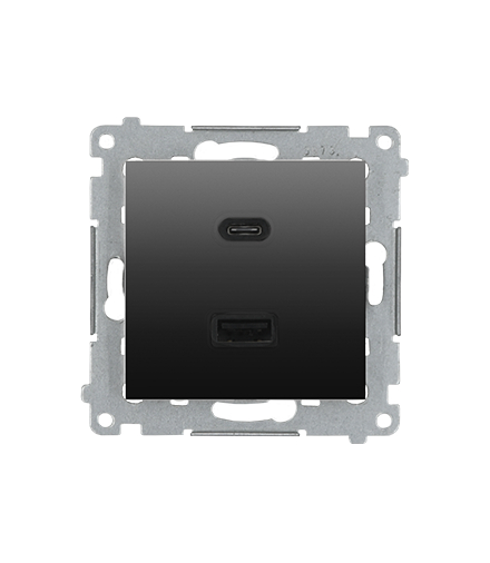 Ładowarka USB C+A (moduł), 30W, 230V, antracyt Simon 54 DEC2CAQ.01/48