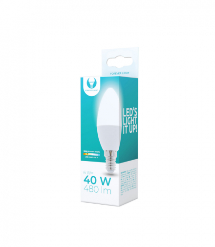 Żarówka LED E14 C37 6W 230V 3000K 480lm Forever Light RTV003447