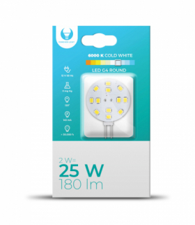 Żarówka LED G4 Round 2W 12V 6000K 180lm Forever Light RTV003661