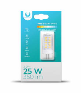 Żarówka LED G4 Corn 3W 12V 3000K 350lm Forever Light RTV003665