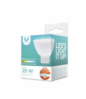 Żarówka LED GU5,3 MR16 3W 12V 4500K 130lm 38° Forever Light RTV0600008