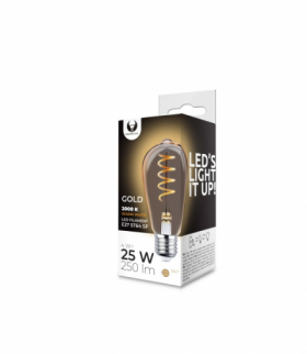 Żarówka LED Filament E27 ST64 4W 230V 2000K 250lm SF złota Forever Light RTV0100010