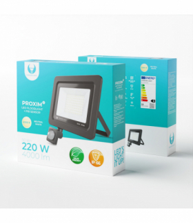 Naświetlacz LED PROXIM II 50W |4500K| PIR IP66 Forever Light RTV003619