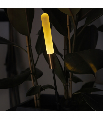 Lampa solarna LED ogrodowa stojąca wbijana pałka wodna ozdoba do ogrodu barwa ciepła