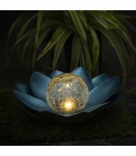 Lampa solarna LED SUNARI FLS-70 Kwiat Lotosu niebieski 3000K 600mAh Ni-MH Forever Light RTV100528