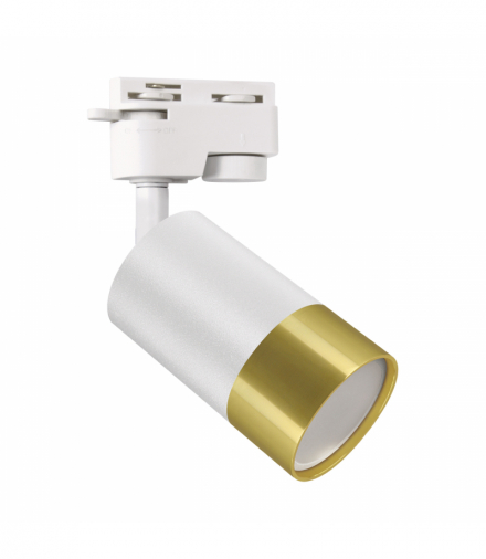 Oprawa do zamontowania na szynoprzewodzie PUZON TRA GU10 WHITE/GOLDEN biały/złoty Struhm 04283