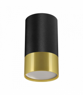 Oprawa sufitowa PUZON DWL GU10 BLACK/GOLDEN czarny/złoty Struhm 04274