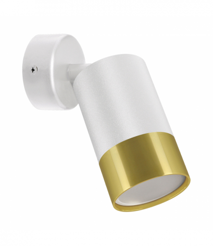 Oprawa ścienno-sufitowa PUZON SPT GU10 WHITE/GOLDEN biały/złoty Struhm 04275
