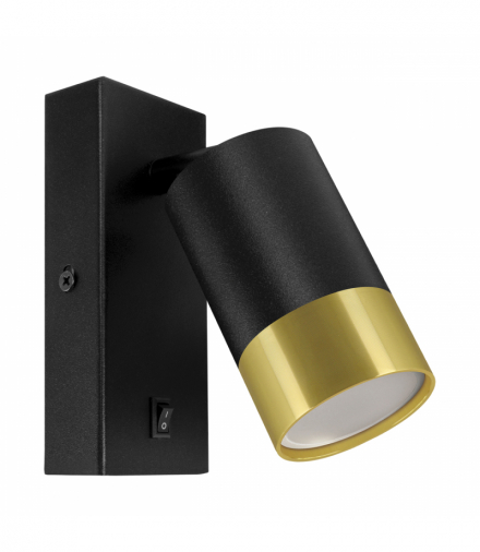 Oprawa dekoracyjna PUZON WLL GU10 BLACK/GOLDEN czarny/złoty Struhm 04286