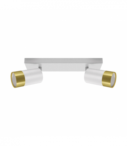 Oprawa ścienno-sufitowa PUZON SPT GU10 2L WHITE/GOLDEN biały/złoty Struhm 04277