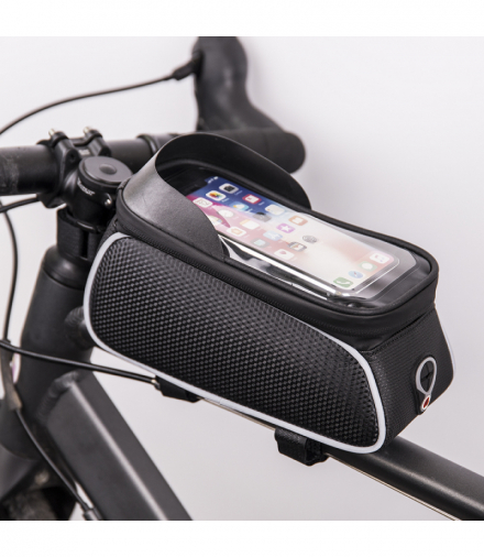 Wodoodporna torba rowerowa z osłoniętym uchwytem na telefon Model01 czarna TFO OEM100510