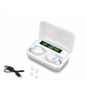 Słuchawki bezprzewodowe + powerbank, białe LTC LXAS34