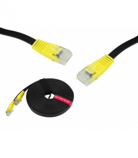 Kabel komputerowy sieciowy 1:1 8p8c cat.5 10m ultra slim 5/1mm silicone (patchcord) LAMEX LXIT10