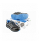 WARNOW półbuty ochronne RIPSTOP S1PL SR FO czarno/niebieskie 44 Hogert HT5K574-44