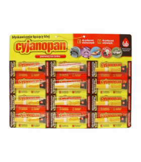 Klej Cyjanopan-m 2g twardy, czerwony, superglue LAMEX LXSC061