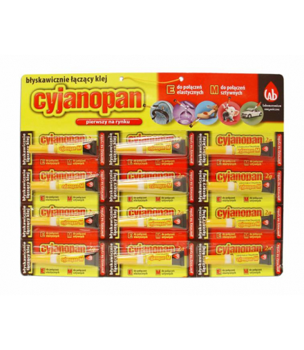 Klej Cyjanopan-m 2g twardy, czerwony, superglue LAMEX LXSC061