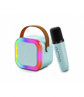 ZESTAW KARAOKE RGB Głośnik Bluetooth K-12 niebieski LXK12N