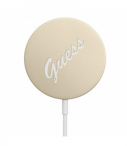 Guess ładowarka indukcyjna GUCBMSVSLG 15W Magsafe Vintage Logo złota TFO GSM109710