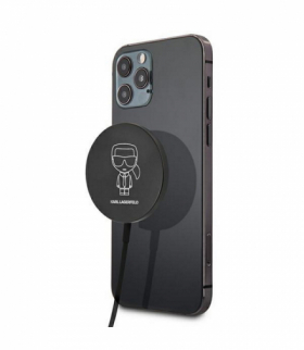 Karl Lagerfeld ładowarka indukcyjna KLCBMSIKBK czarna 15W Magsafe TFO GSM109780