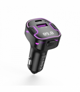 XO transmiter FM BCC12 Bluetooth MP3 ładowarka samochodowa 3,1A czarna TFO GSM176819