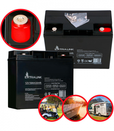 Extralink AGM 12V 18Ah Akumulator bezobsługowy EXTRALINK EX.6334