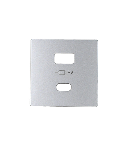 Pokrywa do ładowarki USB typ A+C, aluminium Simon 82 8201296-093