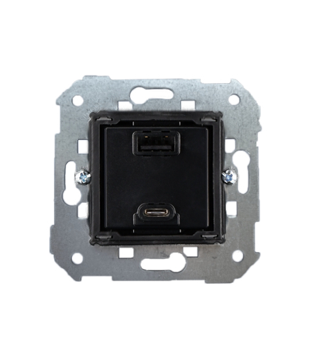 Ładowarka podwójna USB typ A+C (moduł), 230V AC / 5V DC, 3.1A QUICK CHARGE, biały, 3,1A Simon 82 7511296-039