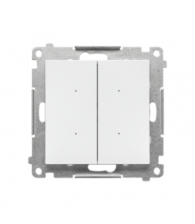 Łącznik elektroniczny podwójny, biały mat Simon55 TEW2.01/111