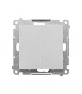 Łącznik elektroniczny podwójny, aluminium mat Simon55 TEW2.01/143