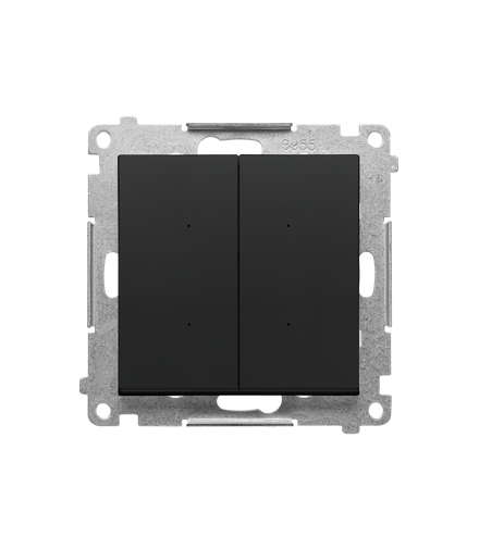 Łącznik elektroniczny podwójny, czarny mat Simon55 TEW2.01/149