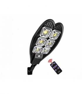 Lampa solarna, uliczna LED 6xCOB, czujnk ruchu i zmierzchu, pilot, regulowana LXLL006