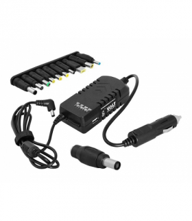 Zasilacz do laptopa 12-32V / 12 V / 15 V / 16 V / 18,5 V / 19,5 V / 20 V / 24 V, do samochodu, TIR, 90W. LAMEX LXZL30