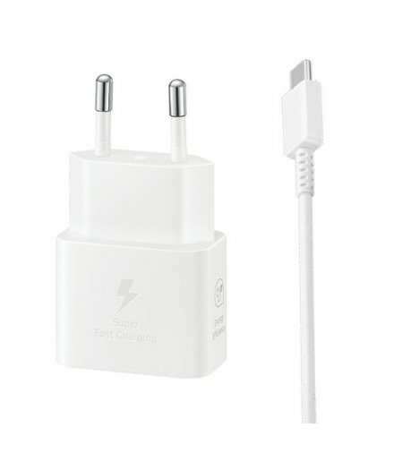 Samsung ładowarka Sieciowa GaN Super Fast Charger EP-T2510XWEGEU USB C 3A 25W z kablem biała TFO AKGAOLADSAM00060