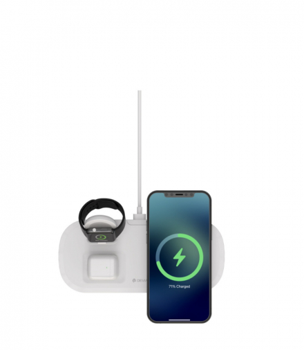 Devia ładowarka indukcyjna Smart biała 3w1 TFO BRA010713