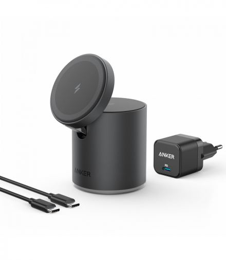Anker ładowarka indukcyjna PowerWave Mag-Go 2in1 Dock czarna TFO BRA100229