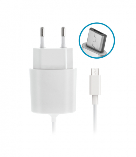 Forever ładowarka sieciowa 2,1A biała z kablem microUSB 1,2 m TFO GSM022131