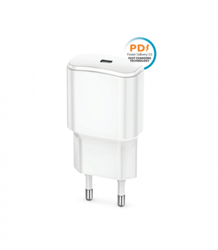 Forever ładowarka sieciowa PD QC TC-01 1x USB-C 20W biała TFO GSM104593