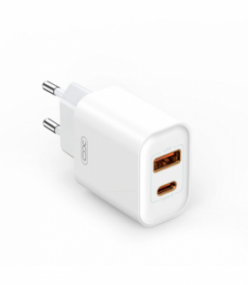 XO ładowarka sieciowa CE12 PD QC 3.0 20W 1x USB 1x USB-C biała TFO GSM172930