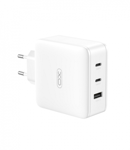 XO ładowarka sieciowa CE14 PD QC 3.0 100W 1x USB 2x USB-C biała TFO GSM172934