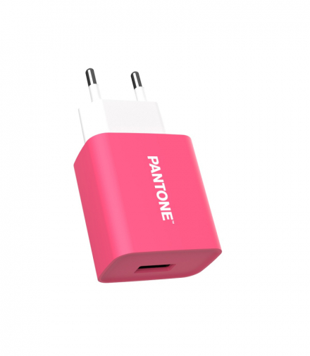 PANTONE ładowarka sieciowa 2A 1x USB PT-AC1USB Pink 184C TFO GSM174165