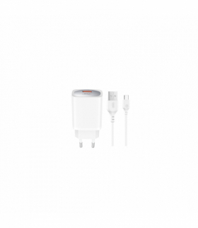 XO ładowarka sieciowa CE19 QC 18W 1x USB biała + kabel microUSB TFO GSM176808
