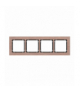 DECO Ramka uniwersalna poczwórna - aluminium szczotkowane (ramka: kolor miedziany, spód: czarny) Miedziany Karlik 9-12-DRA-4
