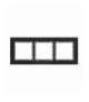 DECO Ramka uniwersalna potrójna - aluminium szczotkowane (ramka: czarna, spód: grafitowy) Czarny Karlik 12-11-DRA-3