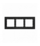 DECO Ramka uniwersalna potrójna - aluminium szczotkowane (ramka: czarna, spód: czarny) Czarny Karlik 12-12-DRA-3