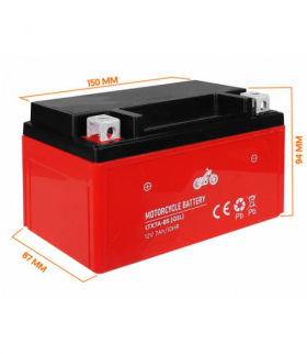 Akumulator żelowy motocyklowy 12v7ah LTX7A-BS